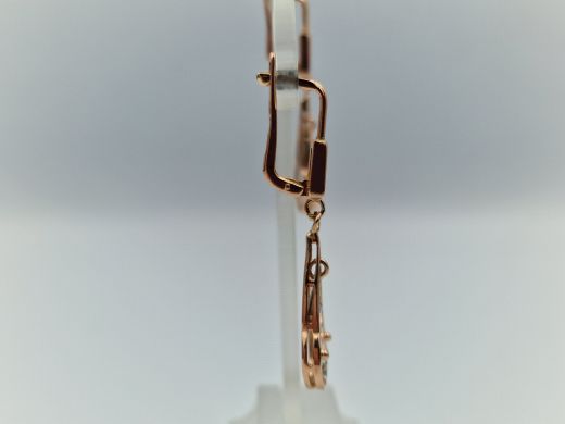 Золотые серьги с цирконом, 5.7 г