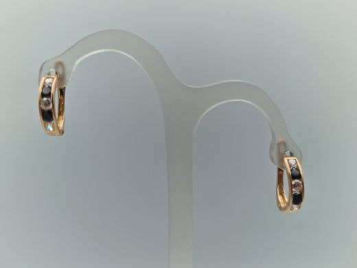 Zelta auskari ar cirkoniju, 1.37 g