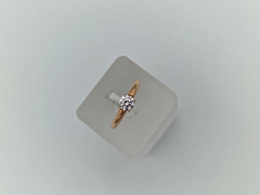 Zelta gredzens ar cirkoniju, 1.63 g, izm. 17.5