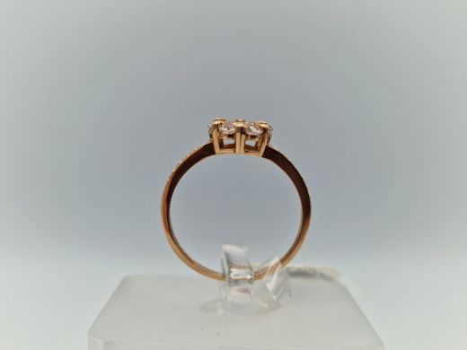 Zelta gredzens ar cirkoniju, 1.57 g, izm. 16