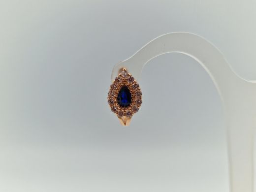 Zelta auskari ar cirkoniju, 1.63 g