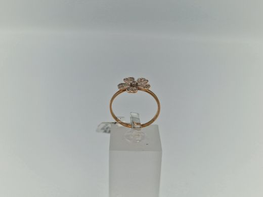 Zelta gredzens ar cirkoniju, 1.89 g, izm. 17.5