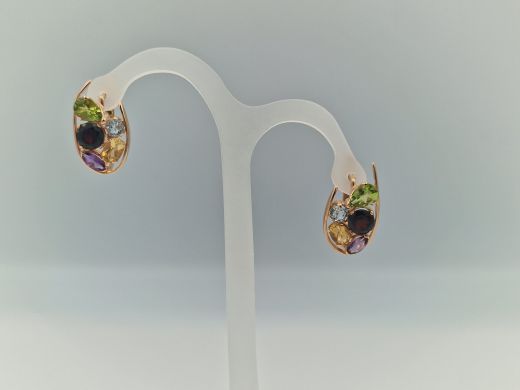 Zelta auskari ar cirkoniju, 7.43 g