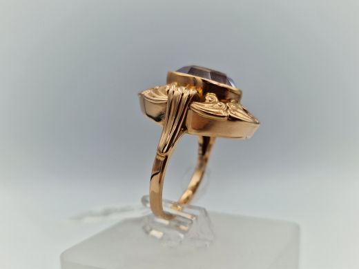 Zelta gredzens ar cirkoniju, 6.45 g, izm. 15.8