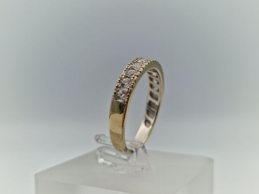 Zelta gredzens ar cirkoniju, 2.51 g, izm. 18