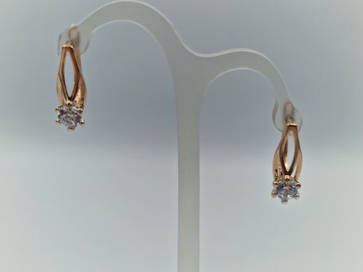 Zelta auskari ar cirkoniju, 3.14 g