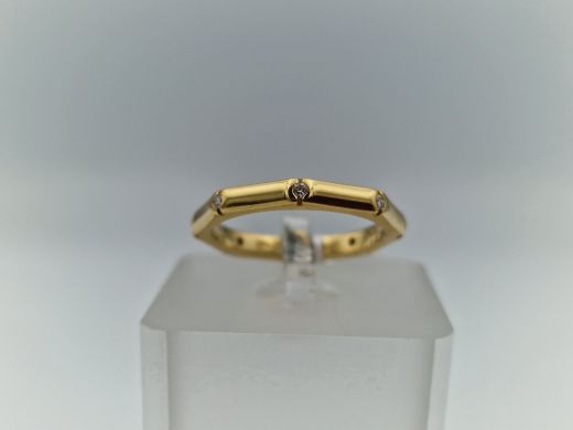 Zelta gredzens ar briljantu, 4.55 g, izm. 18