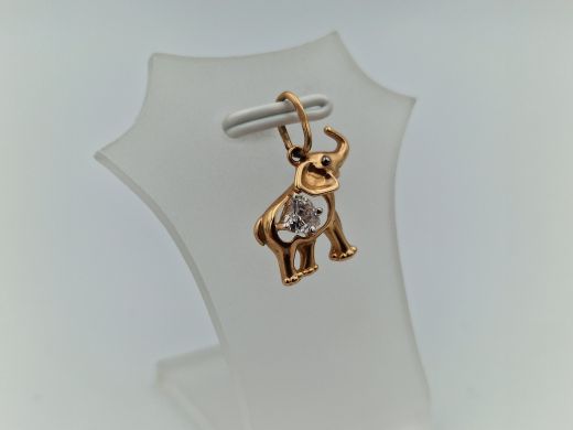 Zelta kulons ar cirkoniju, 1.11 g