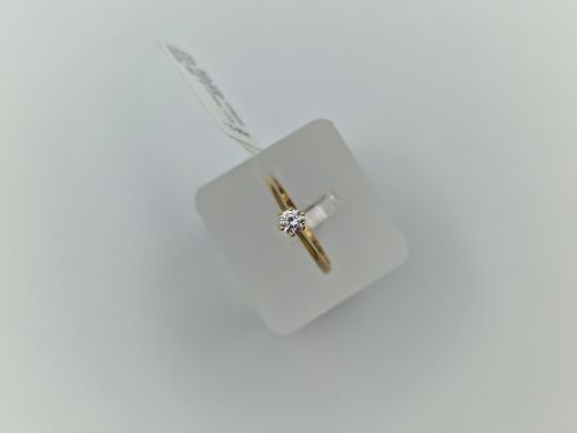 Zelta gredzens ar cirkoniju, 1.81 g, izm. 17.5