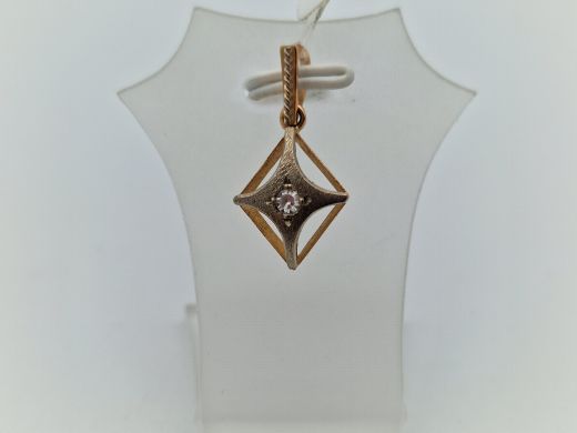 Zelta kulons ar cirkoniju, 1.39 g