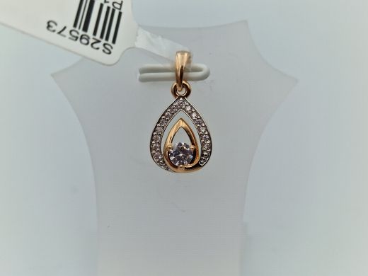 Zelta kulons ar cirkoniju, 0.87 g