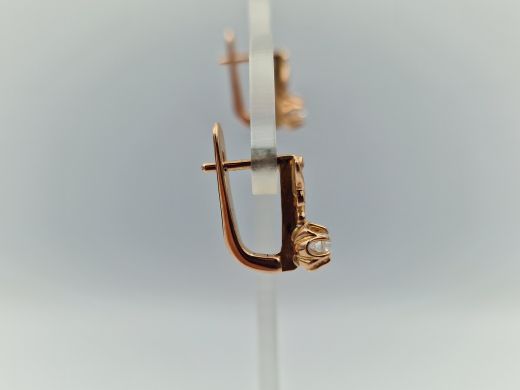 Zelta auskari ar cirkoniju, 3.29 g