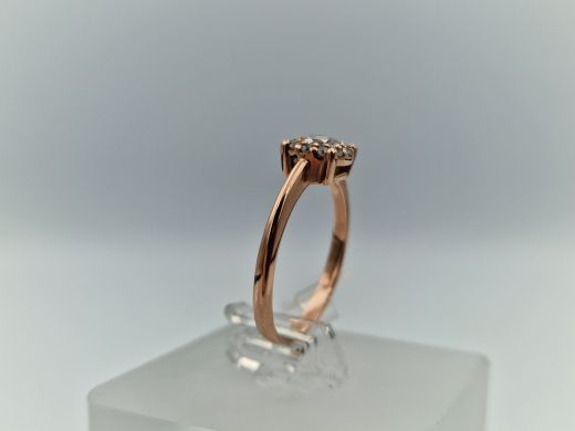 Золотое кольцо с цирконом, 1.93 г, разм. 16