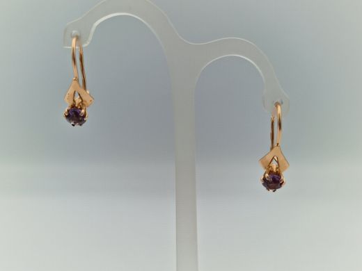 Золотые серьги с кораллом, 1.98 г