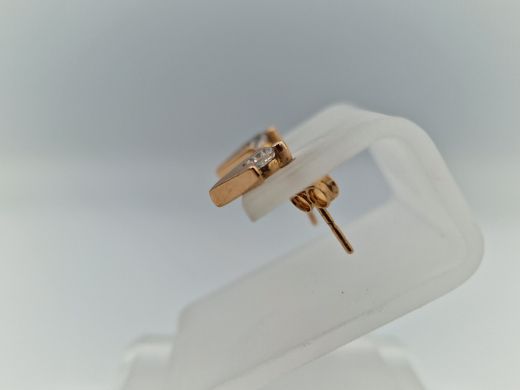 Zelta auskari ar cirkoniju, 1.82 g