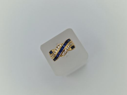 Zelta gredzens ar cirkoniju, 6.08 g, izm. 16.5