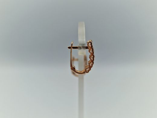 Золотые серьги с цирконом, 1.51 г