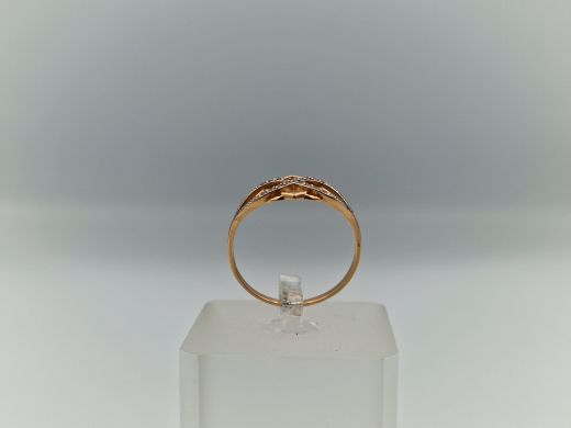 Zelta gredzens ar cirkoniju, 1.86 g, izm. 18.5