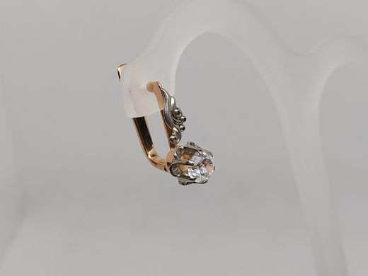 Zelta auskari ar cirkoniju, 3.74 g