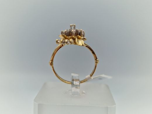 Zelta gredzens ar briljantiem, 4.75 g, izm. 17.2