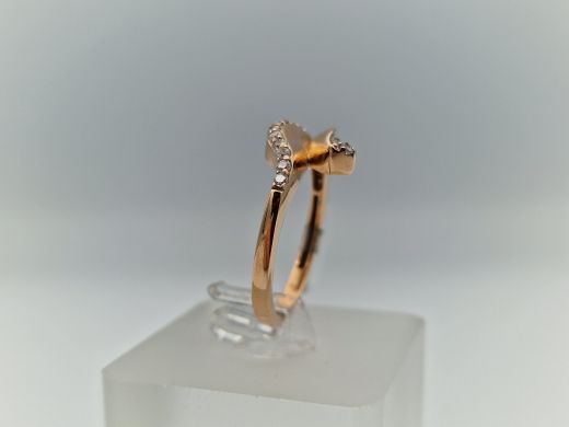 Zelta gredzens ar cirkoniju, 3.73 g, izm. 17.5