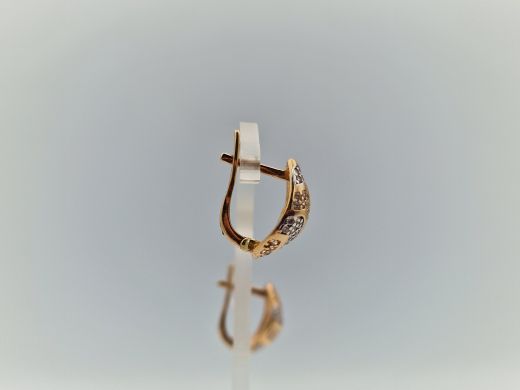 Zelta auskari ar cirkoniju, 4.48 g