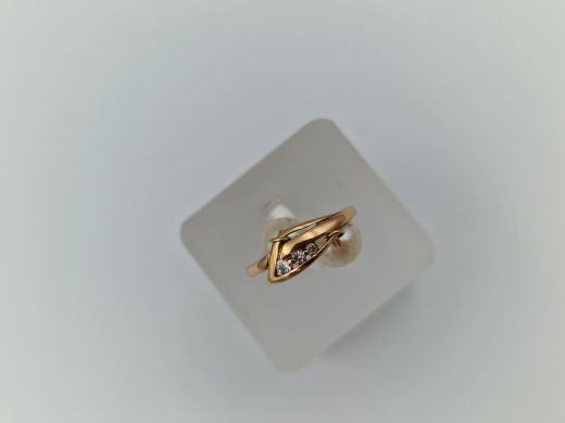 Zelta gredzens ar cirkoniju, 2.66 g, izm. 16.5