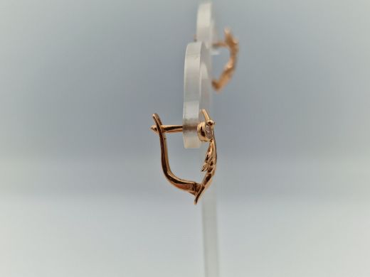 Золотые серьги с цирконом, 2.89 г