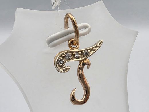 Gold pendant with zircon, 1.03 g