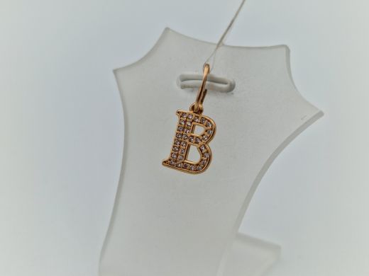 Золотой кулон с цирконом, 0.6 г