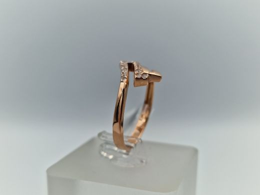 Zelta gredzens ar cirkoniju, 2.28 g, izm. 17.5