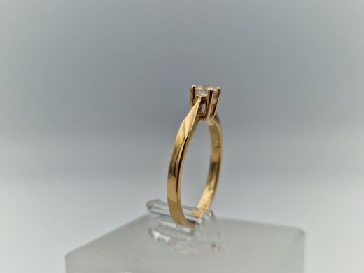 Zelta gredzens ar briljantiem, 1.91 g, izm. 16