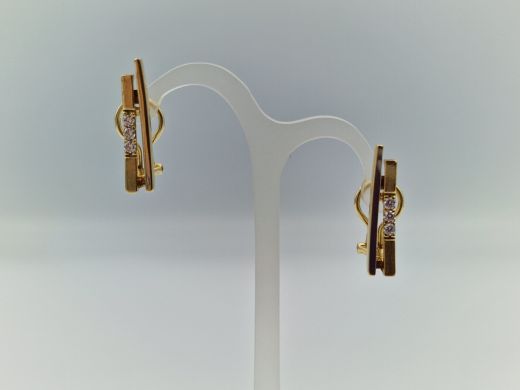 Zelta auskari ar cirkoniju, 6.63 g