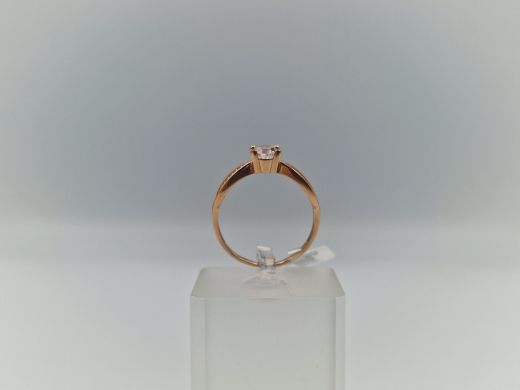 Zelta gredzens ar cirkoniju, 2.56 g, izm. 19.5