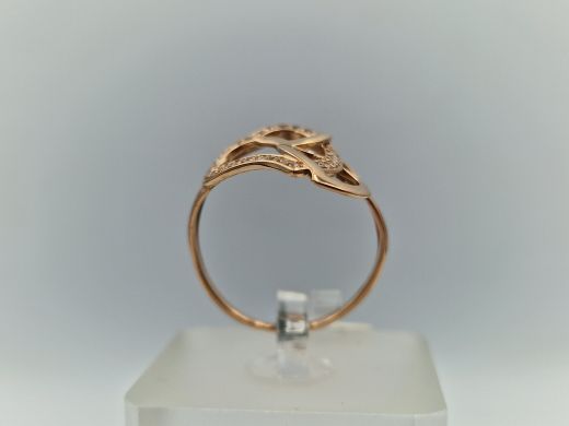 Zelta gredzens ar cirkoniju, 2.68 g, izm. 18.8