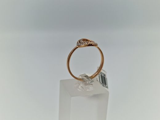 Zelta gredzens ar cirkoniju, 1.81 g, izm. 18