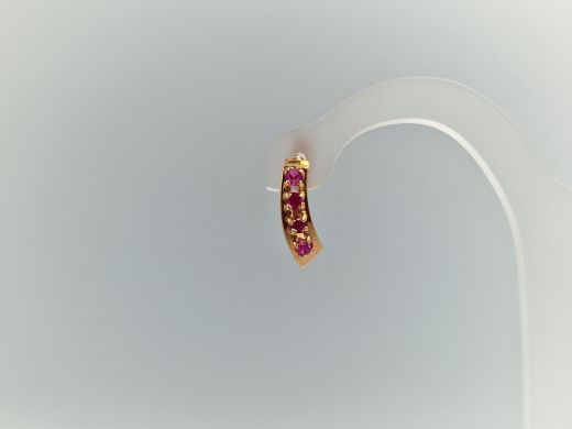 Золотые серьги с кораллом, 2.99 г