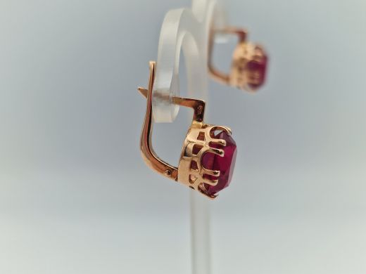 Zelta auskari ar koraļļi, 4.8 g