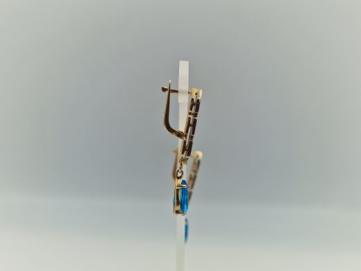 Zelta auskari ar cirkoniju, 7.08 g