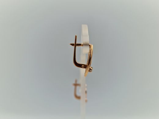 Золотые серьги с цирконом, 3.1 г