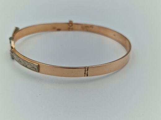 Золотой браслет с цирконом, 17.4 г