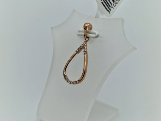 Золотой кулон с цирконом, 0.58 г