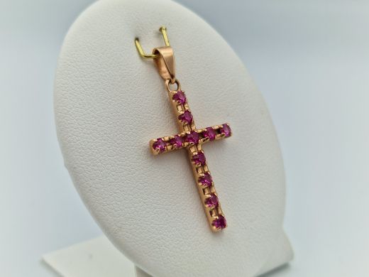 Zelta kulons ar koraļļi, 2.59 g