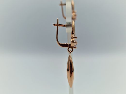 Zelta auskari ar cirkoniju, 2.85 g