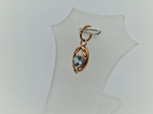 Zelta kulons ar cirkoniju, 0.76 g