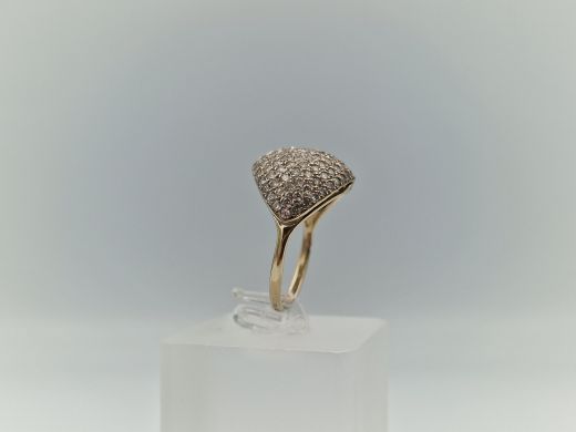 Zelta gredzens ar cirkoniju, 5.46 g, izm. 19