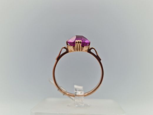 Zelta gredzens ar cirkoniju, 2.62 g, izm. 16.5