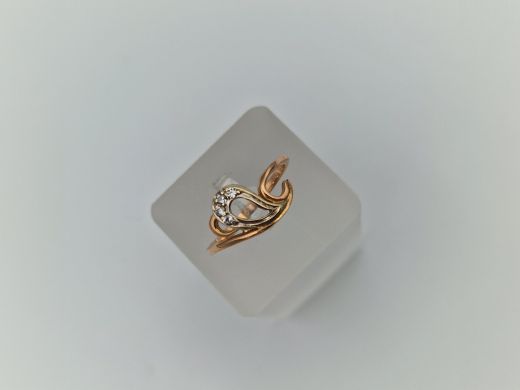 Zelta gredzens ar cirkoniju, 2.63 g, izm. 19