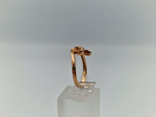 Zelta gredzens ar cirkoniju, 2.77 g, izm. 18