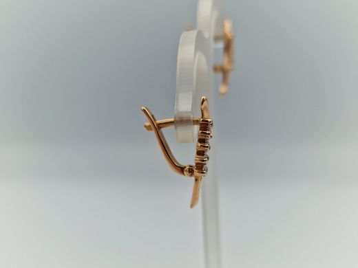 Zelta auskari ar cirkoniju, 2.52 g